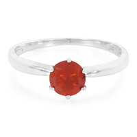 Zilveren ring met een Queretaro Kersen Vuur Opaal