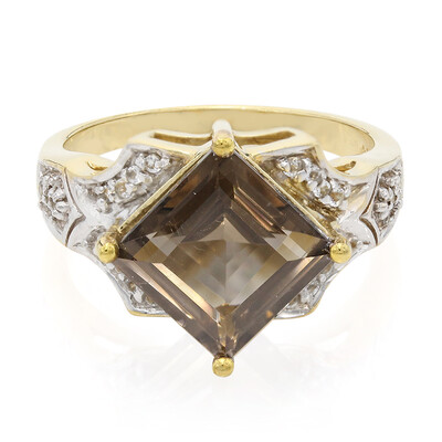 Zilveren ring met een rookkwarts
