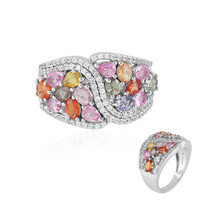 Zilveren ring met saffieren