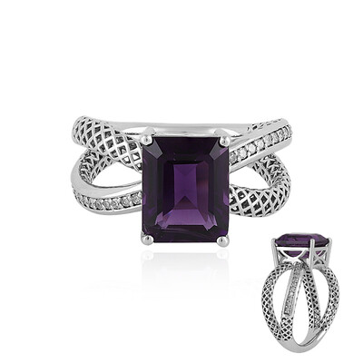 Gouden ring met een Zambia-amethist (Ornaments by de Melo)
