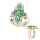 Zilveren ring met Zambia-smaragdstenen (Gems en Vogue)
