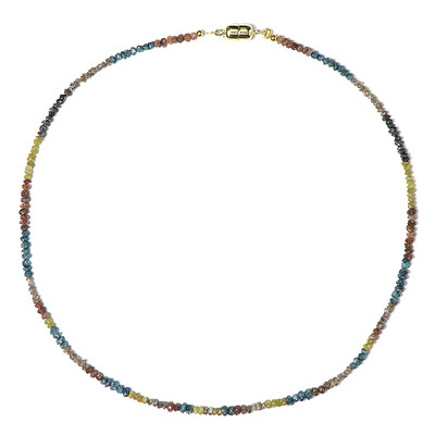 Zilveren halsketting met Fancy diamanten(Adela Silber)