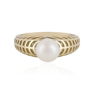 Gouden ring met een zoetwater kweekparel (Ornaments by de Melo)