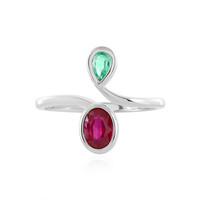 Zilveren ring met een Bemainty robijn