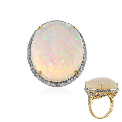Gouden ring met een AAA Welo-opaal (AMAYANI)
