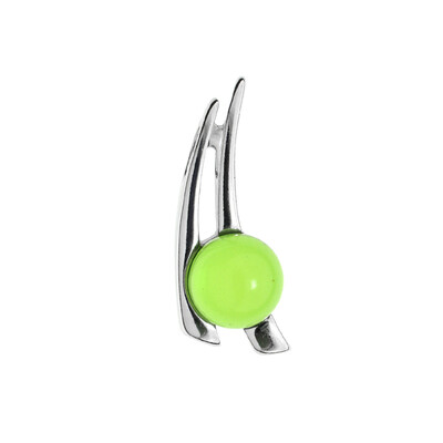 Zilveren hanger met een Groene Colombiaanse Barnsteen (dagen)