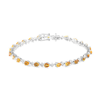 Zilveren armband met citrienstenen