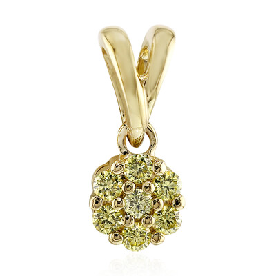 Gouden hanger met gele VS1 diamanten (Annette)