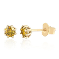 Gouden oorbellen met I2 Gele Diamanten (de Melo)
