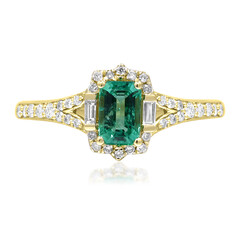 Gouden ring met een AAA Zambia smaragd (CIRARI)