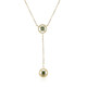 Gouden halsketting met SI2 Groene Diamanten