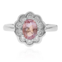 Platina ring met een Padparadscha saffier (CIRARI)
