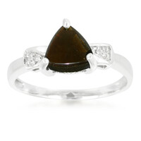 Zilveren ring met een ammoliet