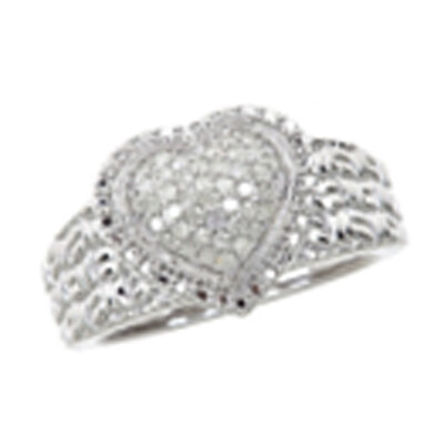 Zilveren ring met diamanten