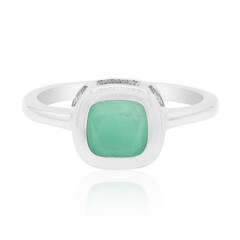 Zilveren ring met een smaragd