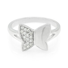Zilveren ring met zirkonen
