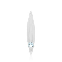 Zilveren hanger met een hemel-blauwe topaas
