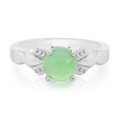 Zilveren ring met een keizerlijk chrysopraas