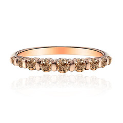 Gouden ring met een SI1 Argyle Rose De France Diamant
