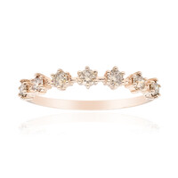 Gouden ring met SI1 Argyle Rose De France Diamanten