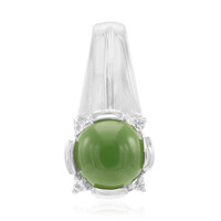 Zilveren hanger met een keizerlijk chrysopraas