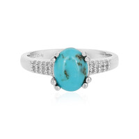 Zilveren ring met een turkoois