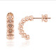 Gouden oorbellen met SI1 Argyle Rose De France Diamanten (Annette)