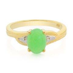 Zilveren ring met een keizerlijk chrysopraas