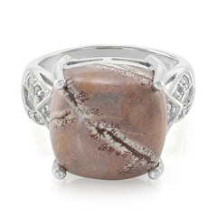 Zilveren ring met een Sonora Dendrieten Jaspis