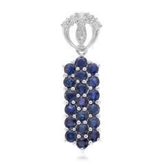 Zilveren hanger met blauwe saffieren