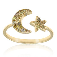Gouden ring met SI2 Fancy Diamanten (CIRARI)