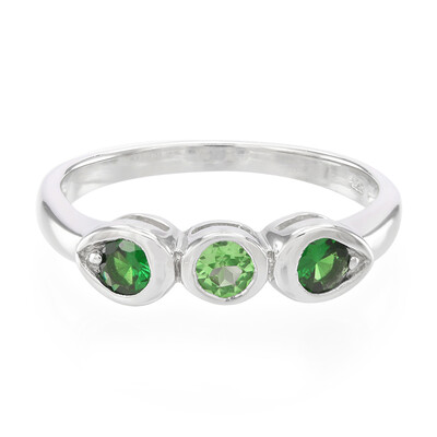 Zilveren ring met een tsavoriet