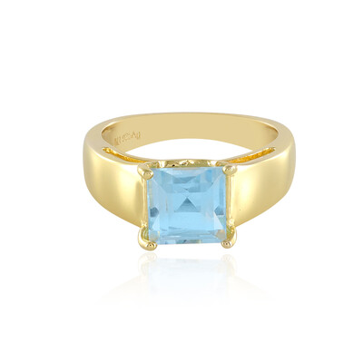 Zilveren ring met een hemel-blauwe topaas