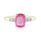 Gouden ring met een Madagaskar Roze Saffier