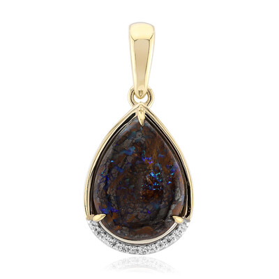 Gouden hanger met een Boulder opaal