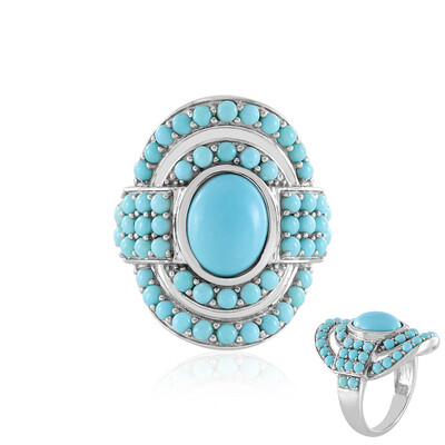 Zilveren ring met een Sleeping Beauty Turkoois