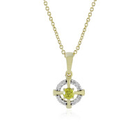 Gouden halsketting met een I4 Gele Diamant