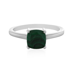 Zilveren ring met een Malachiet