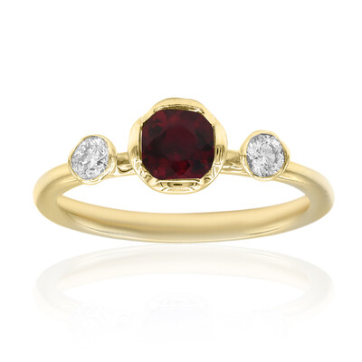 Gouden ring met een AAA Braziliaanse Rubelliet (CIRARI)