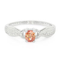 Zilveren ring met een avondrode robijn