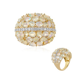 Zilveren ring met Welo-opalen