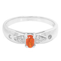 Zilveren ring met een keizerlijke Jalisco vuur opaal