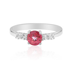 Zilveren ring met een rozetopaas