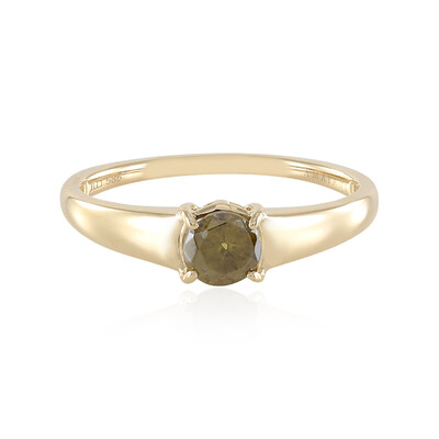 Gouden ring met een sfaleriet (AMAYANI)