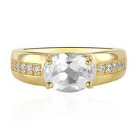 Zilveren ring met een witte topaas