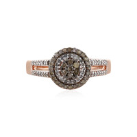 Zilveren ring met I3 Bruine Diamanten
