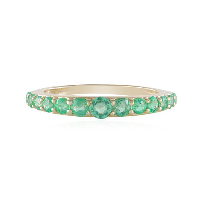 Gouden ring met een Russische smaragd