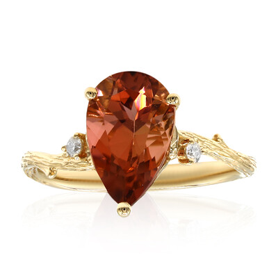 Gouden ring met een Congo Neon Toermalijn (Smithsonian)