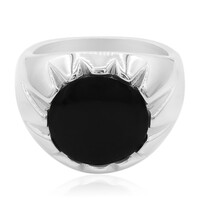 Zilveren ring met een Zwarte Jadeiet