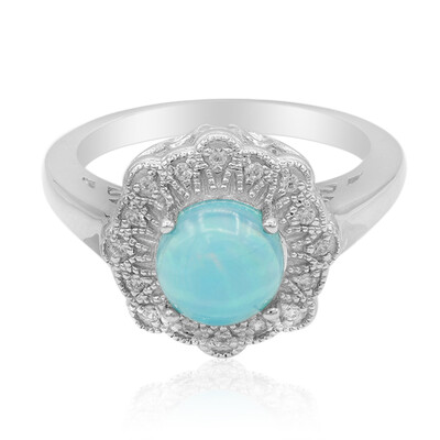 Zilveren ring met een Blauwe Ethiopische Opaal